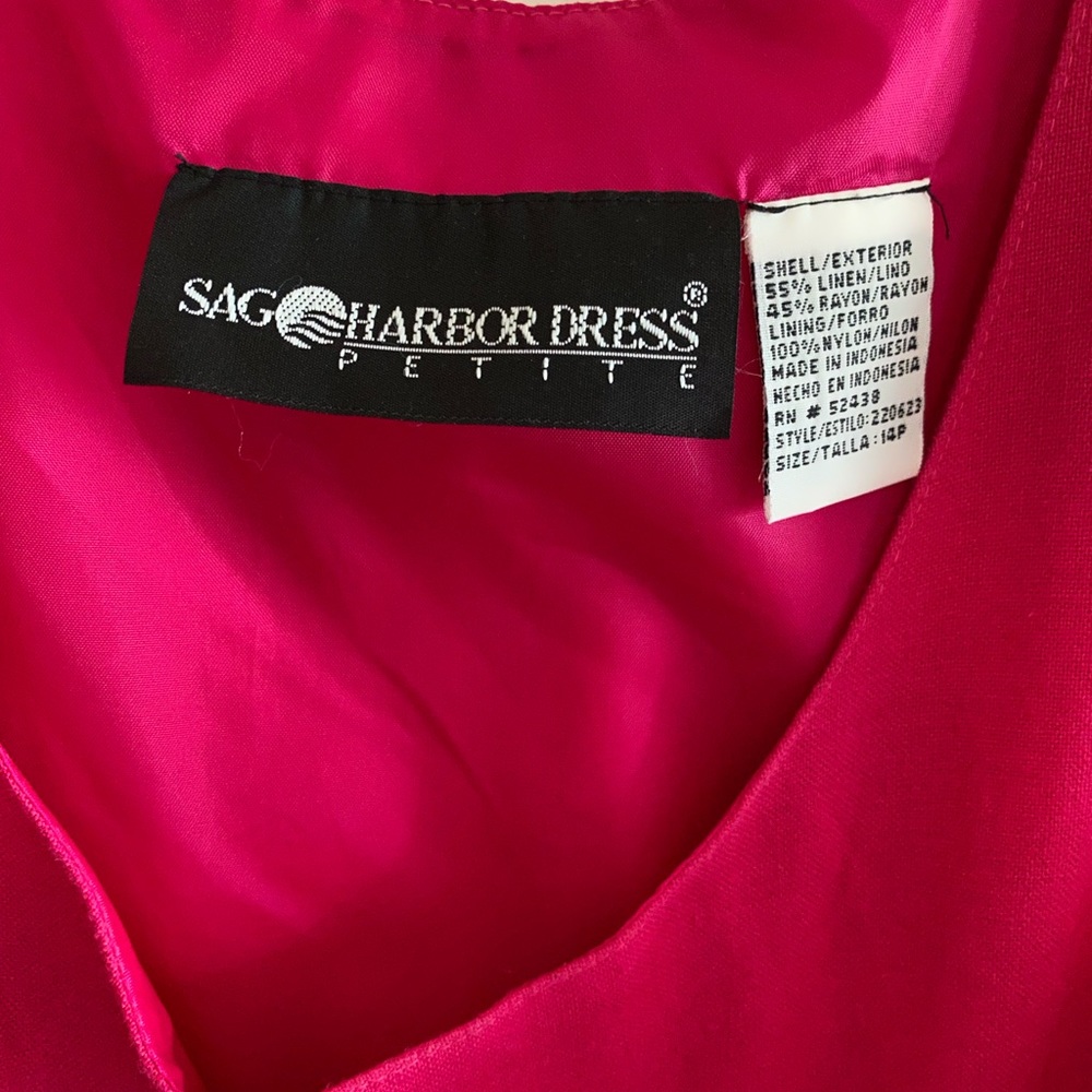 Sag Harbor Pink linen midi dress - Picture 10 of 12